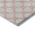 8' Pink And Ivory Polka Dot Washable Round Rug With UV Protection