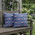 Set of Two Purple Blue And Pink Floral Indoor Outdoor Throw Pillow
