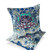 Set of Two Blue Aqua And Yellow Sunflower Indoor Outdoor Throw Pillow
