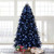 7.5' Black Pre Lit Full Spruce Christmas Tree