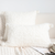 Ivory Sherpa Lumbar Pillow with Tassel Details