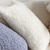 Ivory Sherpa Lumbar Pillow with Tassel Details