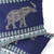 Set of Two Navy Blue White And Light Blue Elephant Paisley Indoor Outdoor Throw Pillow
