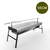 Stainless Steel Skewer Charcoal BBQ With Grill With Rotisserie