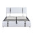 White Tufted Faux Leather Upholstered Queen Bed Frame