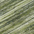 8' Olive Green And Beige Striped Washable Round Rug With UV Protection