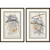 Set Of Two Tangle Black Framed Wall Art