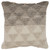 Set of Four 18" Beige And Gray Geometric Cotton Throw Pillows with Tufts