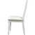 Five Piece White Wood Dining Set with Four Chairs