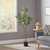 23" Green Artificial Eucalyptus In Cylindrical Black Pot