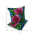 Set of Two Pink And Blue Floral Indoor Outdoor Throw Pillow