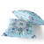 Set of Two Light Blue Green And Red Botanical Indoor Outdoor Throw Pillow