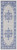 8' Gray And Blue Floral Medallion Distressed Runner Rug