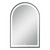 31" Black Lighted Arch Metal Framed Bathroom Vanity Mirror