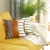 Bohemian Striped Vegan Faux Leather Throw Pillow Covers Set of 2
