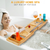 Bathtub Caddy Tray Crafted Bamboo 