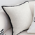 Minimalist Cream Pillowcase with Piping