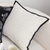 Minimalist Cream Pillowcase with Piping