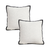 Minimalist Cream Pillowcase with Piping