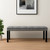 48" Gray and Black Tufted Velvet Upholstered Bench