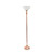 71" Rose Gold Metal Floor Lamp With White Glass Bowl Shade