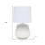11" Off White Ceramic Round Table Lamp With White Drum Shade
