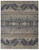8' X 10' Gray Blue and Ivory Wool Floral Hand Knotted Area Rug
