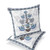 Set of Two Off White And Gray Botanical Indoor Outdoor Throw Pillow