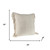 20" Beige And Ivory Cotton Throw Pillow with Fringe