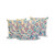 Set of Three Off White Red And Green Peacock Floral Indoor Outdoor Throw Pillow