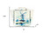 12" x 12" Blue Vinyl Arabesque Peel And Stick Removable Tiles