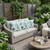 Set of Three White And Blue Peacock Indoor Outdoor Throw Pillow