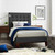 Light Gray Tufted Linen Upholstered Twin Bed Frame