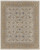 4' X 6' Ivory Gray and Tan Wool Oriental Hand Knotted Area Rug With Fringe