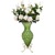 Glass Tall Floor Vase and pcs Artificial Fake Flower