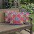 Set of Three Red And Yellow Abstract Indoor Outdoor Throw Pillow