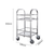 Tier xx Stainless Steel Square Tube Drink Wine Food Utility Cart