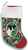 Whippet Black/White- Best of Breed Christmas Stocking
