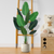 Artificial Bird of Paradise Plants Fake Tropical Palm Tree with  in Pot and Woven Seagrass Belly