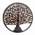 Handmade Wood Eco-Friendly Tranditional Round Medium Polish Hanging Wall Decor
