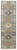 12' Gray Blue and Taupe Wool Geometric Hand Knotted Runner Rug With Fringe
