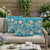 Set of Three Blue Peacock Indoor Outdoor Throw Pillow