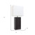 21" Espresso Faux Leather Table Lamp LED With White Shade