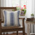 18" Blue And Cobalt Beach Striped Cotton Throw Pillow