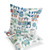 Set of Two Blue And White Elephant Indoor Outdoor Throw Pillow