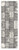 20' Gray and Ivory Geometric Washable Non Skid Runner Rug