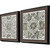 Set Of Two Natural Symmetry Black Framed Wall Art