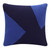 20" Blue And Navy Blue Abstract Cotton Throw Pillow