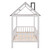 White Wood Twin House Bed