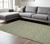 8' X 10' Aqua Beige And Brown Jute Striped Flatweave Handmade Area Rug